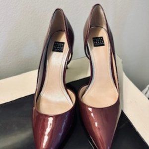 WHBM New Ella Deep Garnet Patent pump Size 7